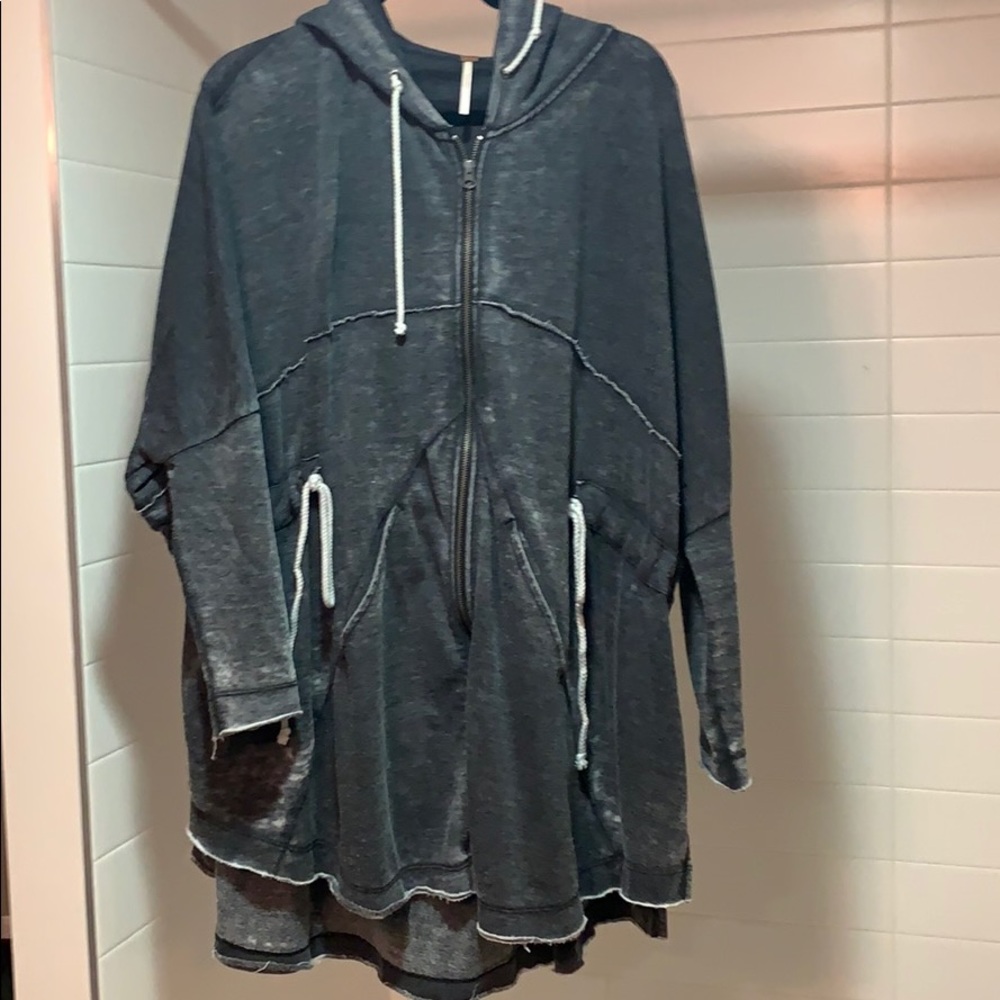 Free People Sweatshirt Material Swing Jacket